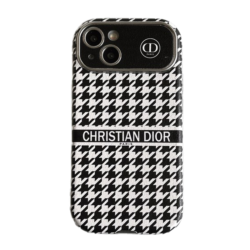 CD White & Brown Color Leather iPhone Case mysite