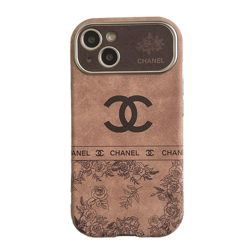 CC White & Brown Color Leather iPhone Case mysite