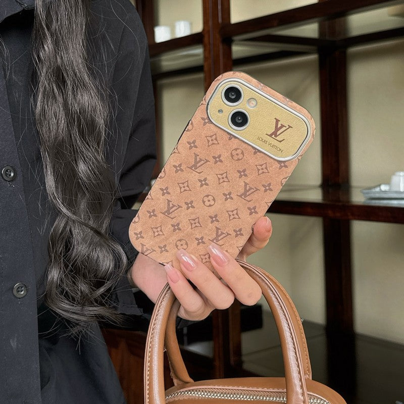 Lou Brown & Black Classic Leather iPhone Case mysite