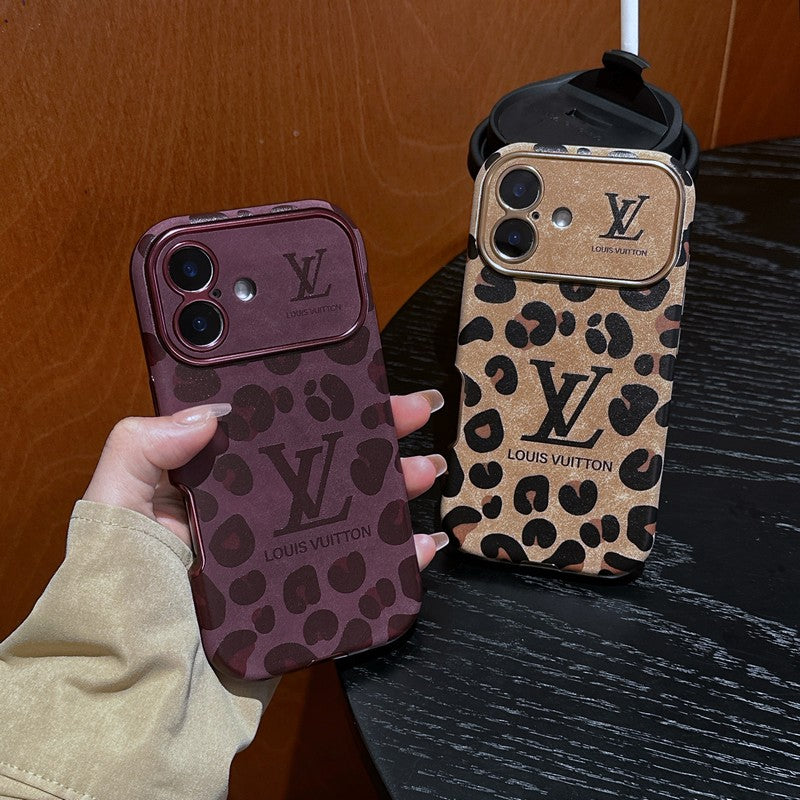 Lou Brown & Purple Color Leather iPhone Case mysite