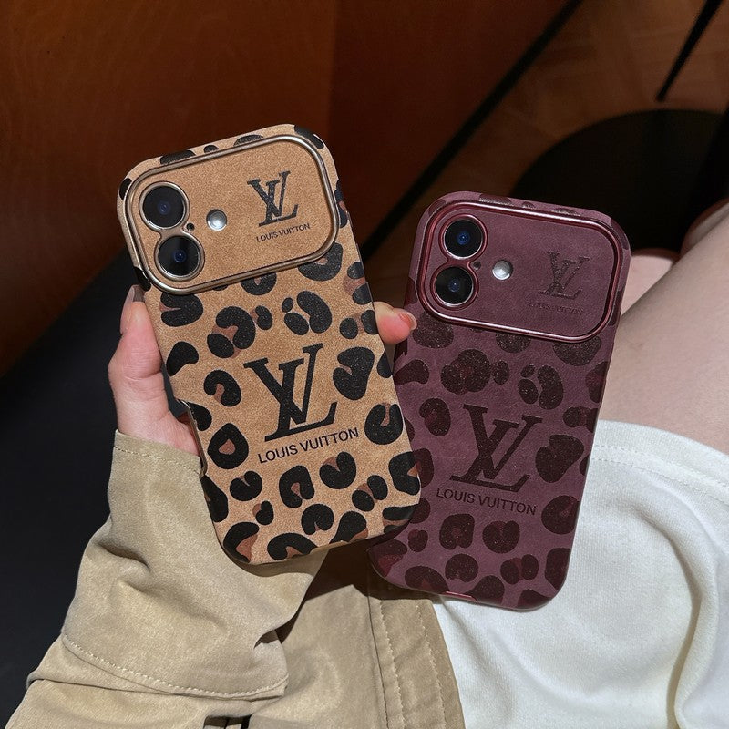 Lou Brown & Purple Color Leather iPhone Case mysite