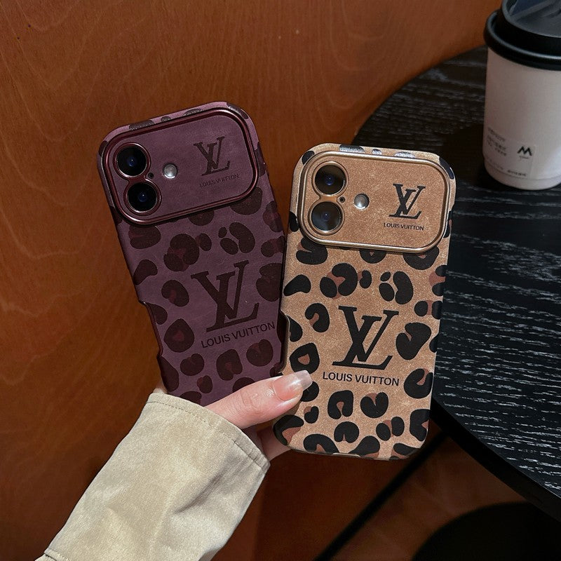 Lou Brown & Purple Color Leather iPhone Case mysite