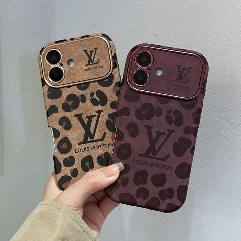 Lou Brown & Purple Color Leather iPhone Case mysite