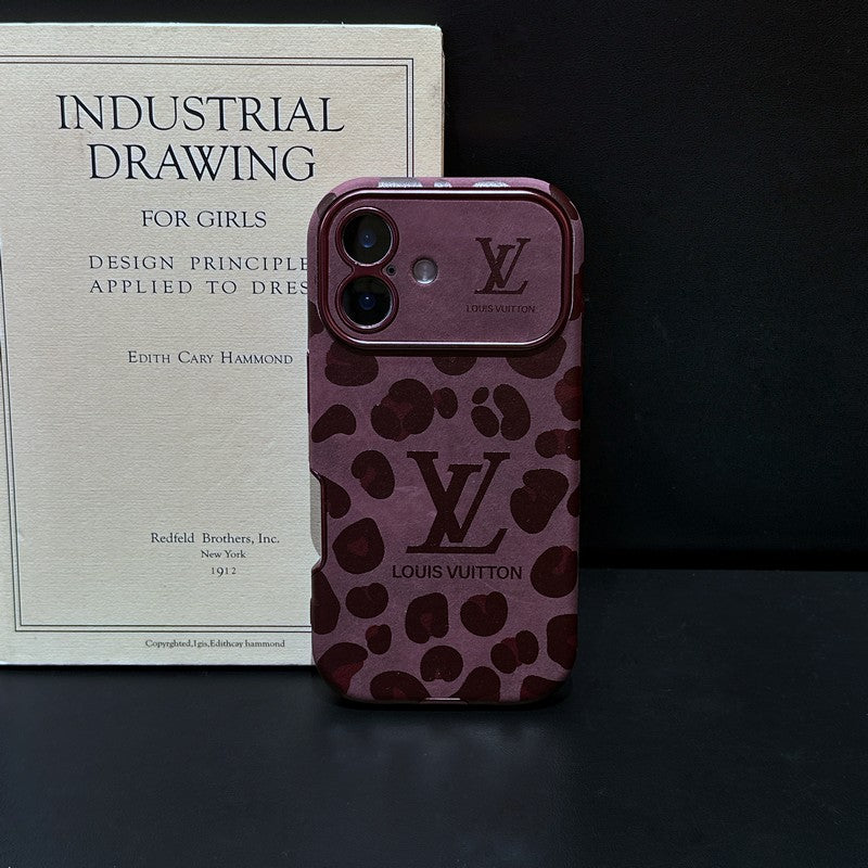 Lou Brown & Purple Color Leather iPhone Case mysite