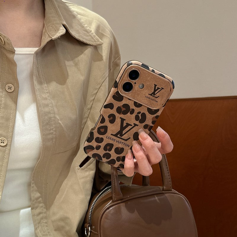 Lou Brown & Purple Color Leather iPhone Case mysite