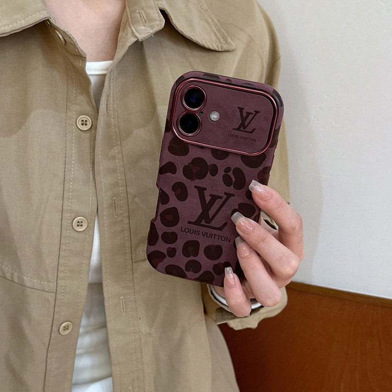 Lou Brown & Purple Color Leather iPhone Case mysite