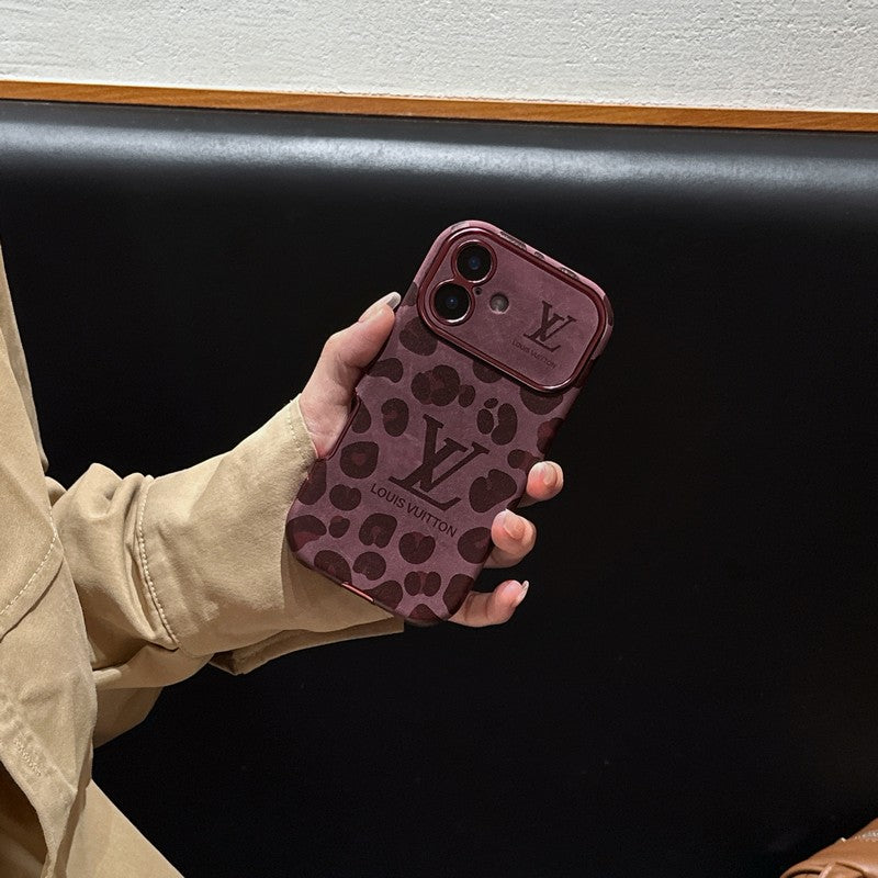 Lou Brown & Purple Color Leather iPhone Case mysite