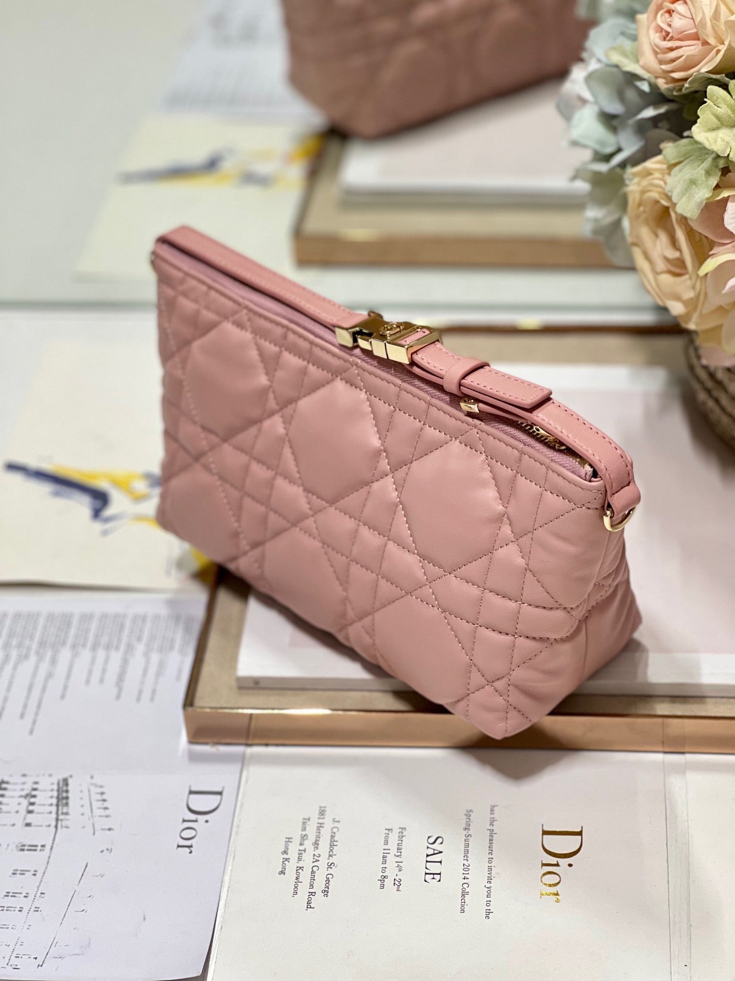 CD Medium Travel Nomad Clutch "Pink" Calfskin 336806 mysite