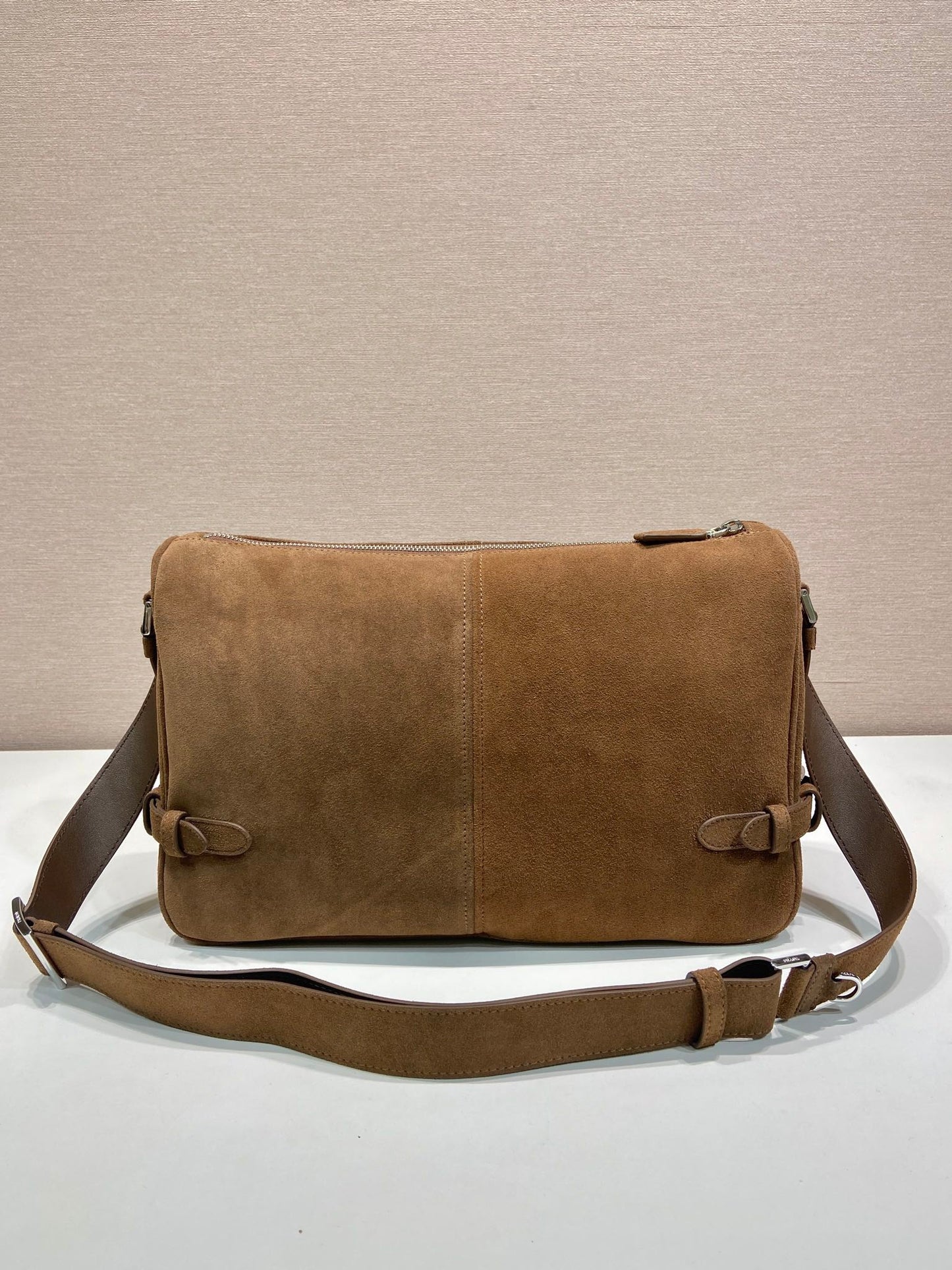 HOBO BAG 35 IN GINGERBREAD SUEDE SILVER LOGO mysite