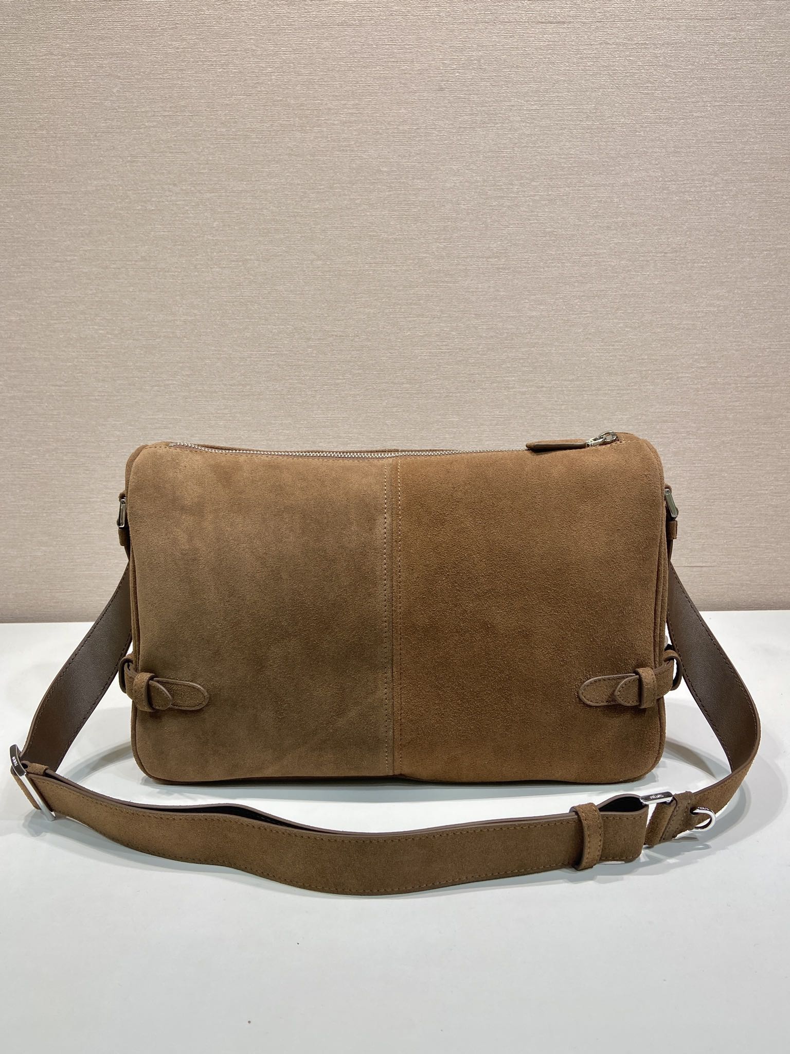 HOBO BAG 35 IN GINGERBREAD SUEDE SILVER LOGO mysite