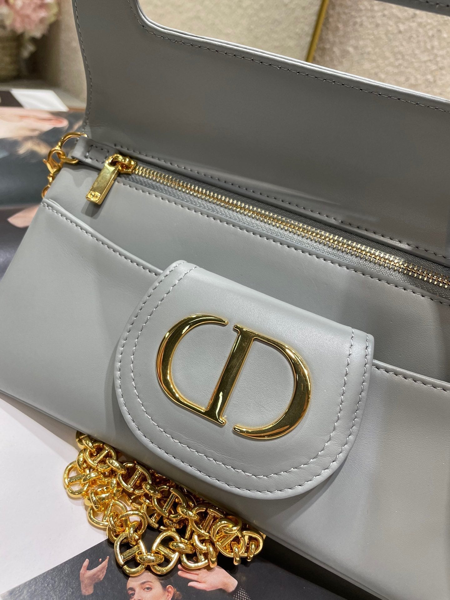 CD Diordouble Bag Blue Calfskin 336780 mysite