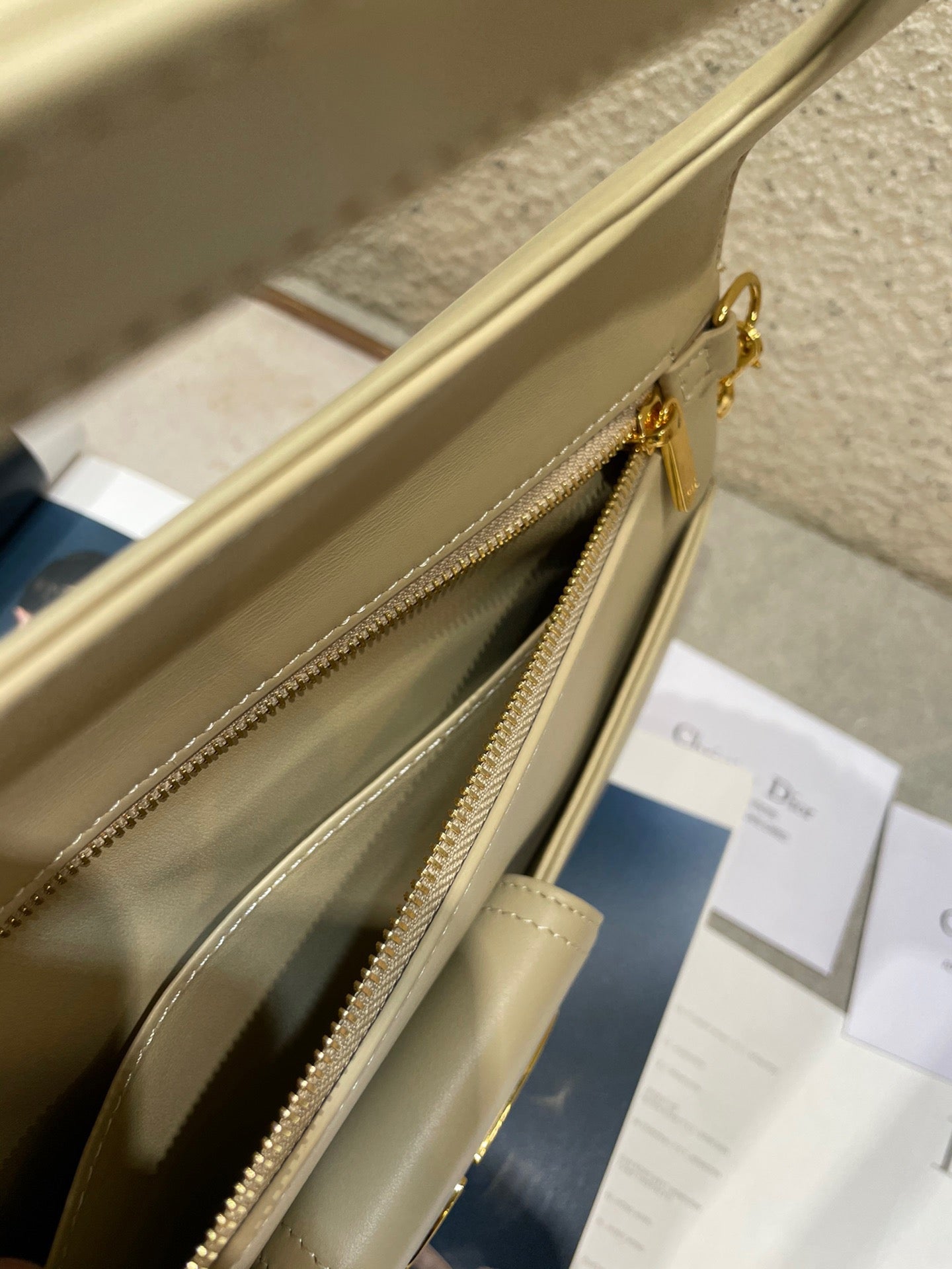 CD Diordouble Bag Beige Calfskin 336771 mysite