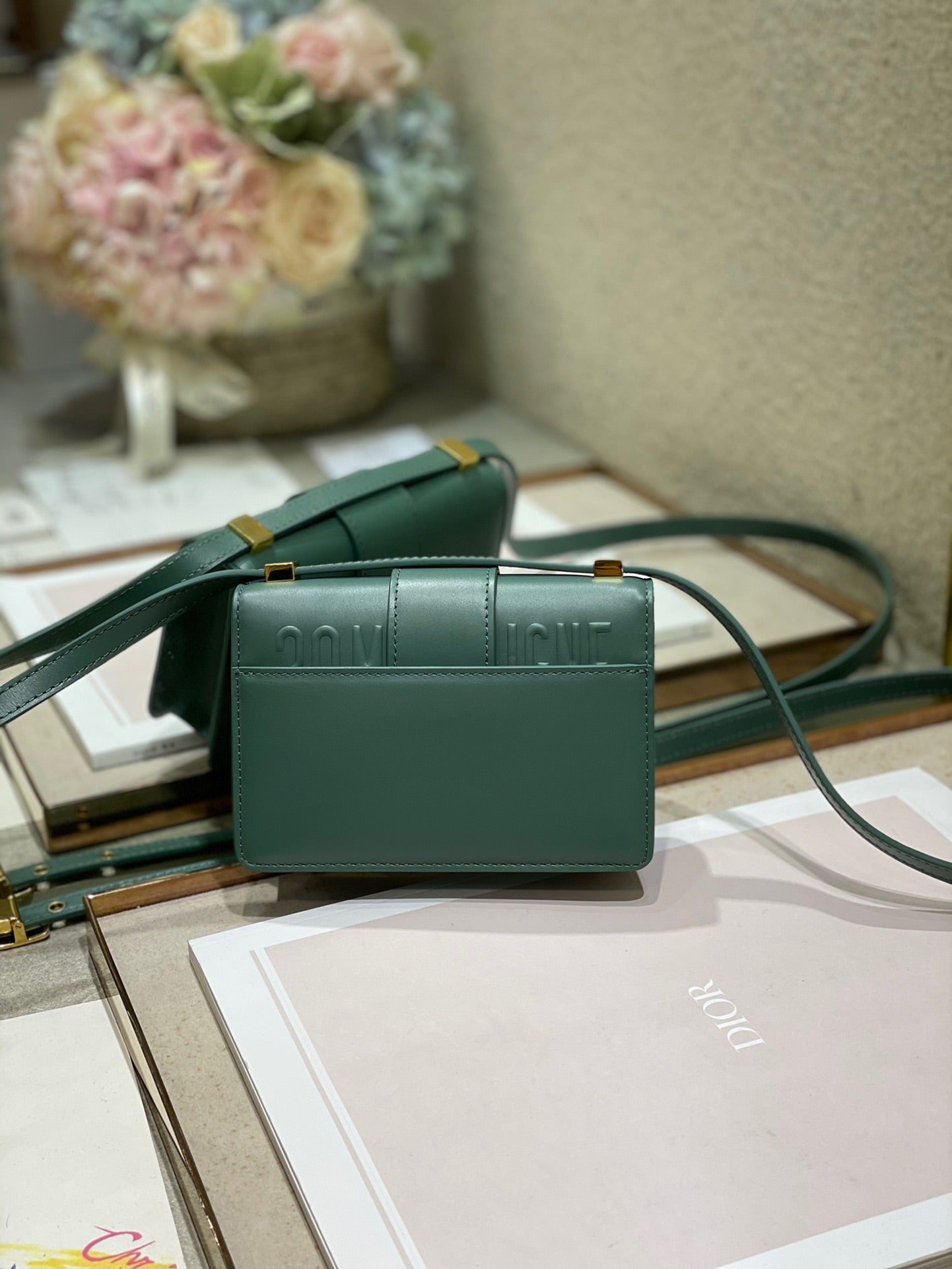 CD Montaigne Bag Green Calfskin 336839 mysite