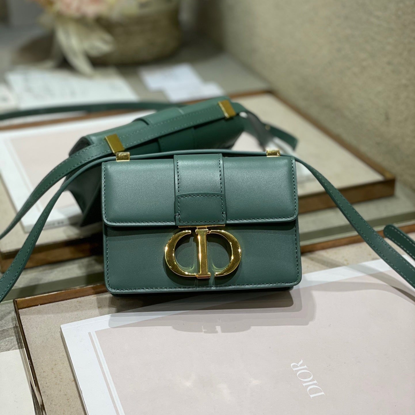 CD Montaigne Bag Green Calfskin 336839 mysite