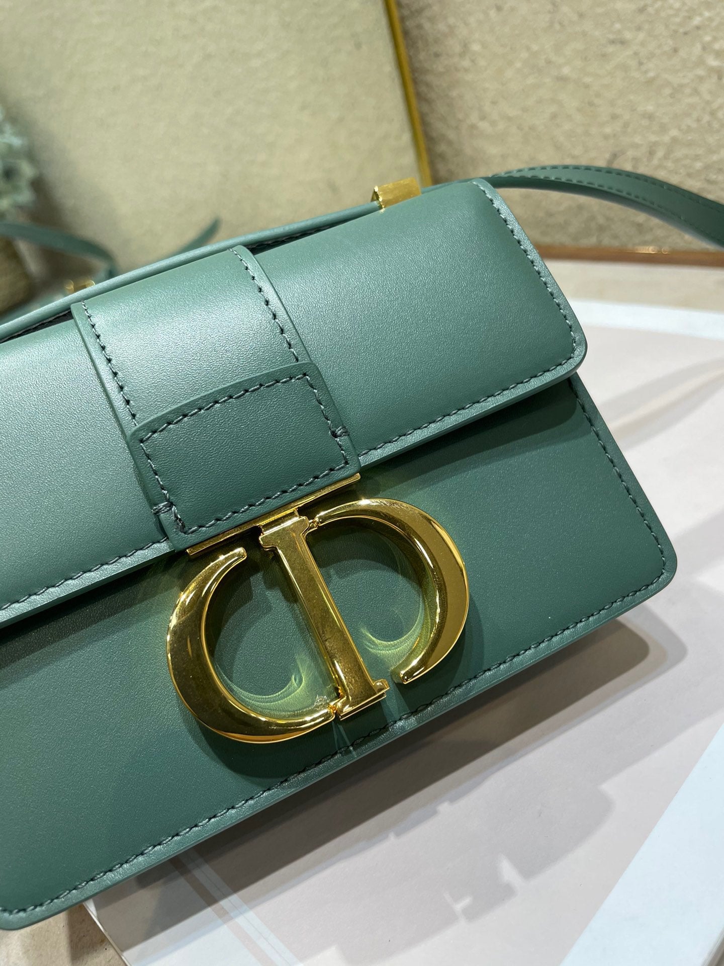 CD Montaigne Bag Green Calfskin 336839 mysite