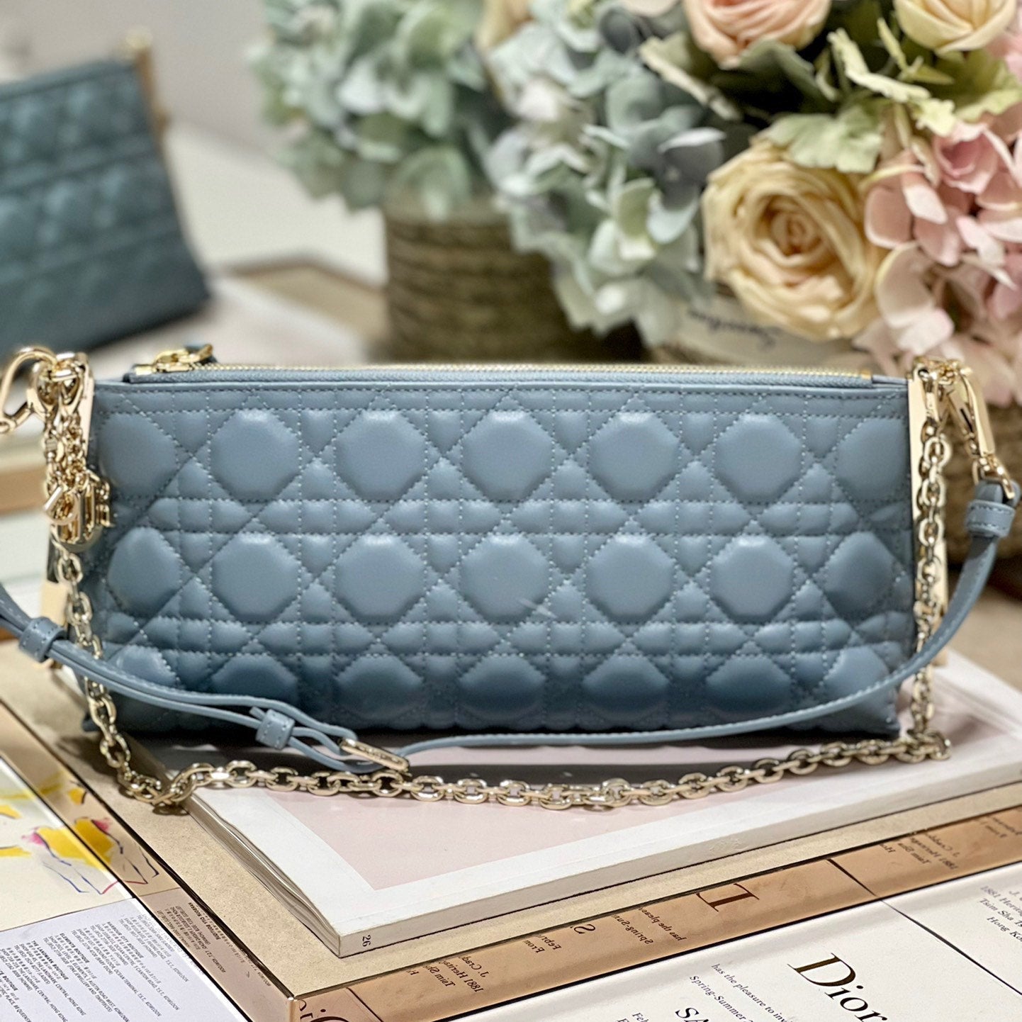 CD Dior Club Handbag Cloud Blue Lambskin 336789 mysite