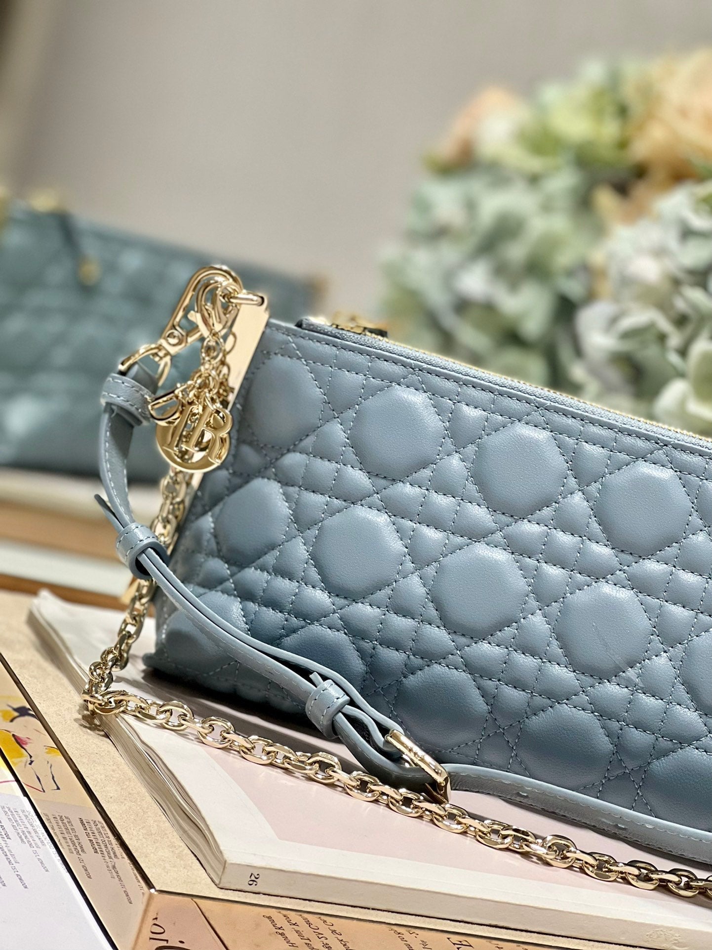 CD Dior Club Handbag Cloud Blue Lambskin 336789 mysite