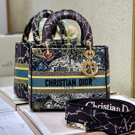 CD Blue Constellation 24 Lady Dior Bag Canvas 336724 mysite
