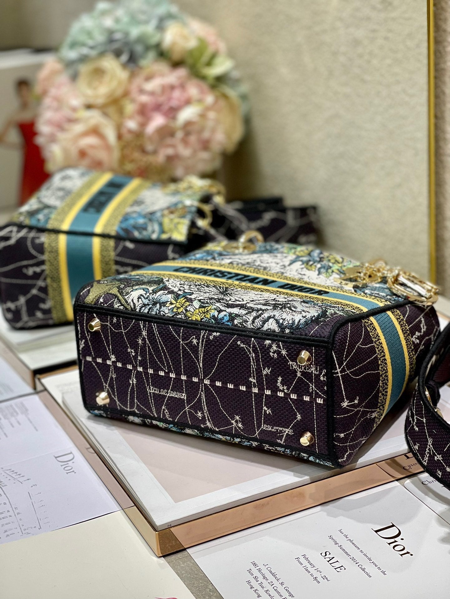 CD Blue Constellation 24 Lady Dior Bag Canvas 336724 mysite