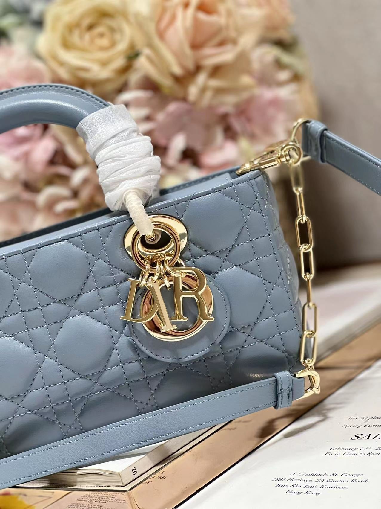 CD Lady D-Joy 22 Sky Blue Lambskin 336627 mysite