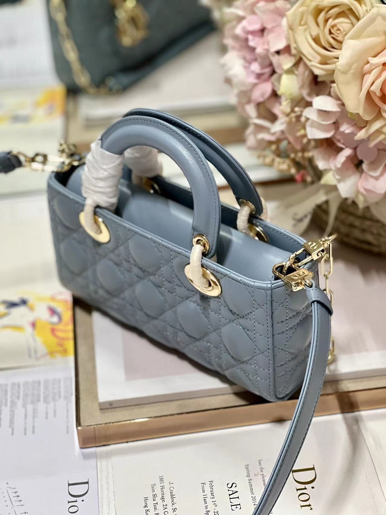 CD Lady D-Joy 22 Sky Blue Lambskin 336627 mysite