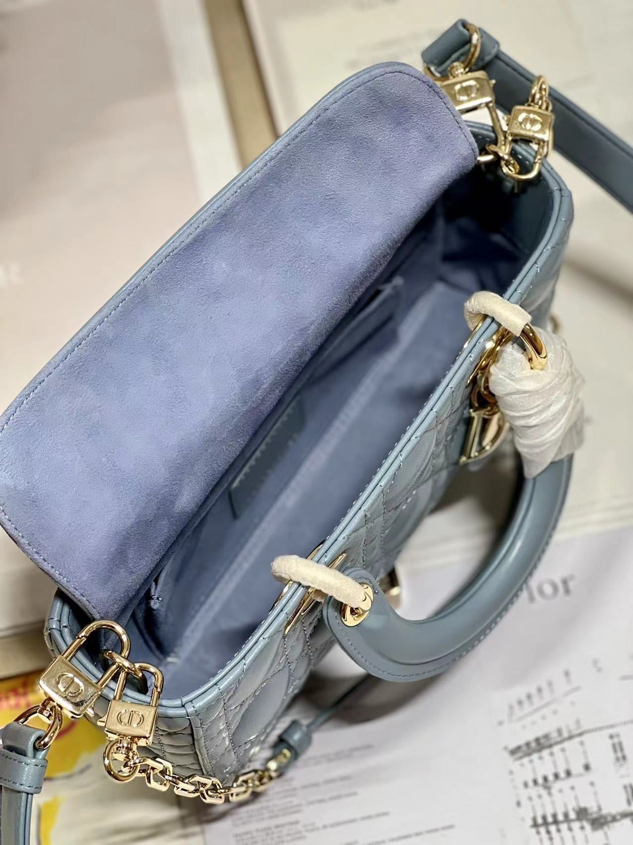 CD Lady D-Joy 22 Sky Blue Lambskin 336627 mysite