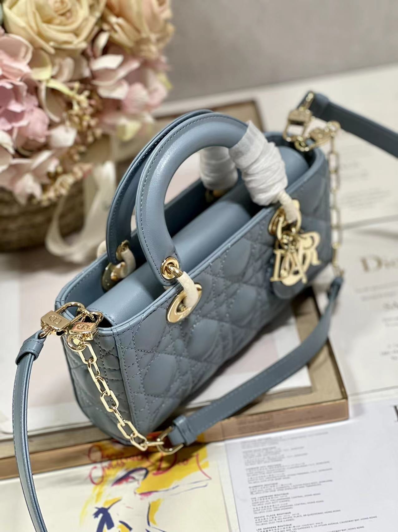 CD Lady D-Joy 22 Sky Blue Lambskin 336627 mysite