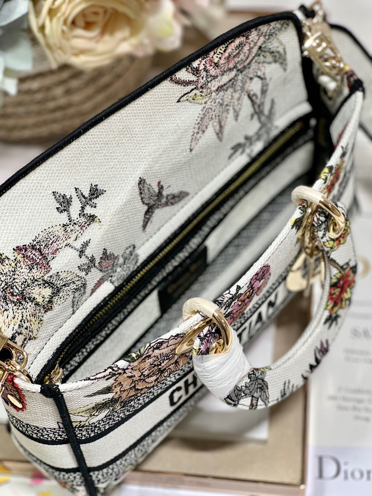 CD Floral White 26 Lady D-Joy Bag Canvas 336636 mysite