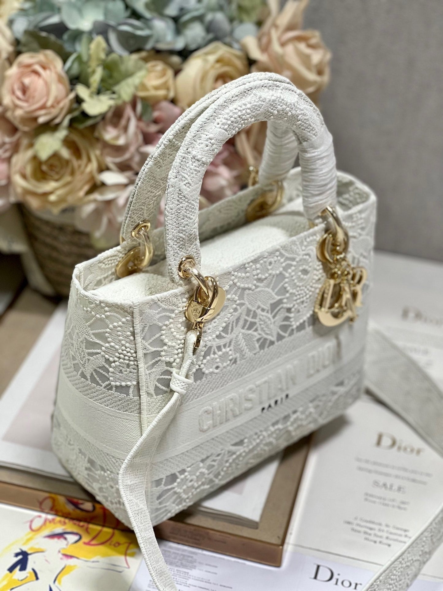 CD Mesh White 24 Lady Dior Bag Canvas 336703 mysite