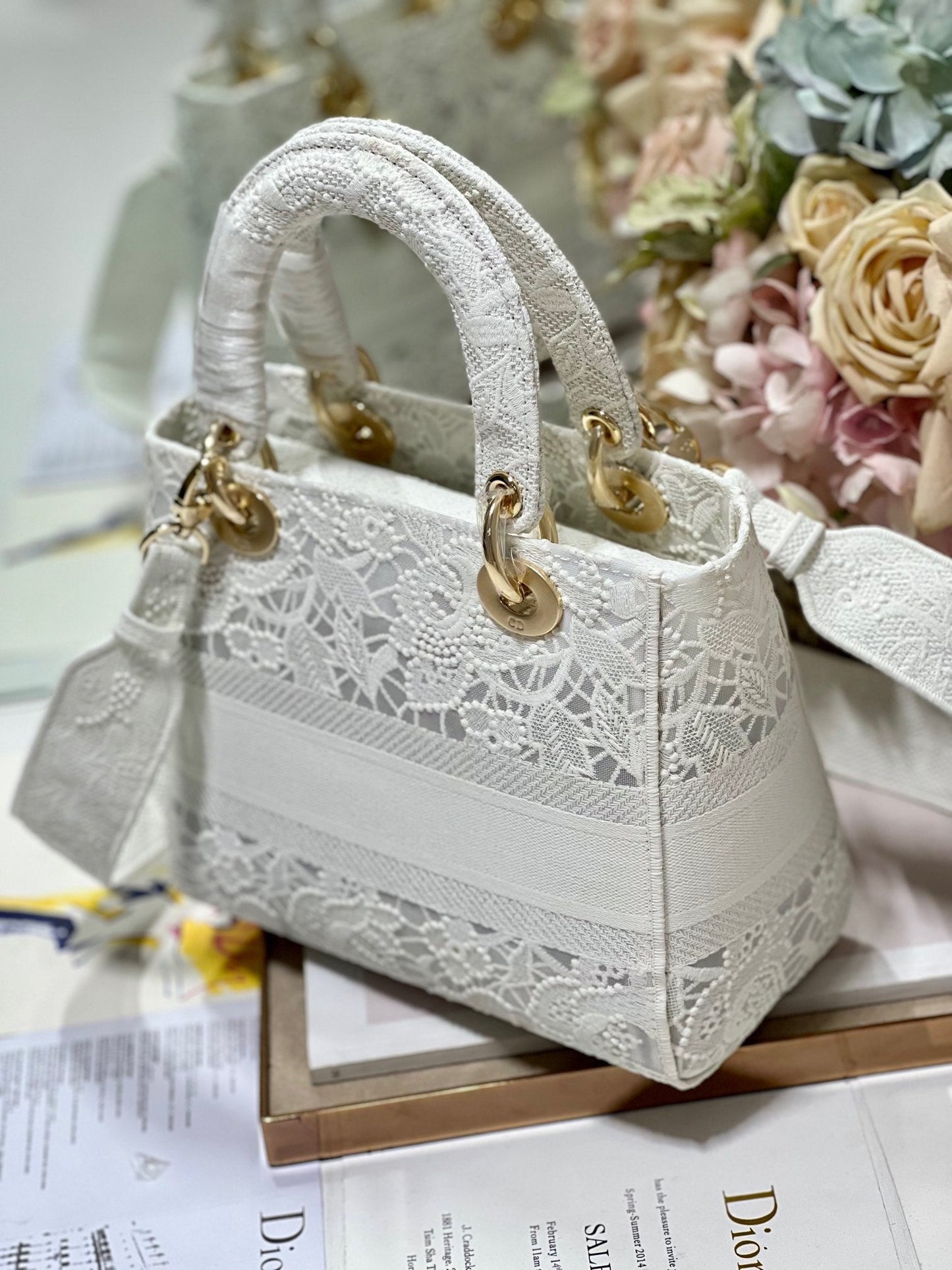 CD Mesh White 24 Lady Dior Bag Canvas 336703 mysite