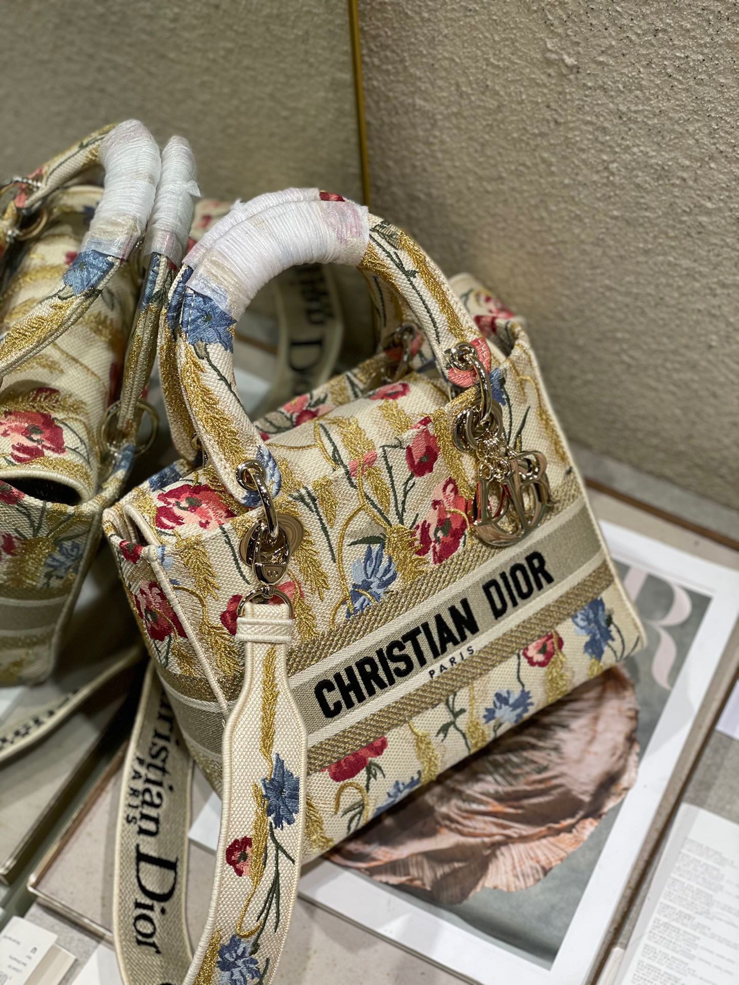 CD Hibiscus 24 Lady Dior Bag Canvas 336706 mysite