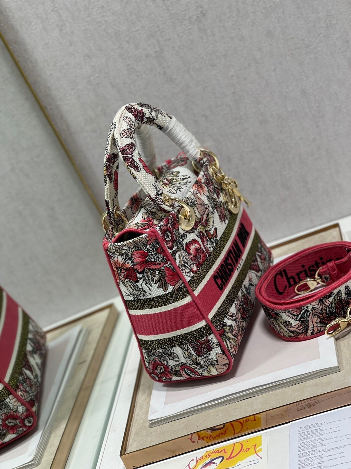 CD Colorful Butterfly 24 Lady Dior Bag Canvas 336709 mysite