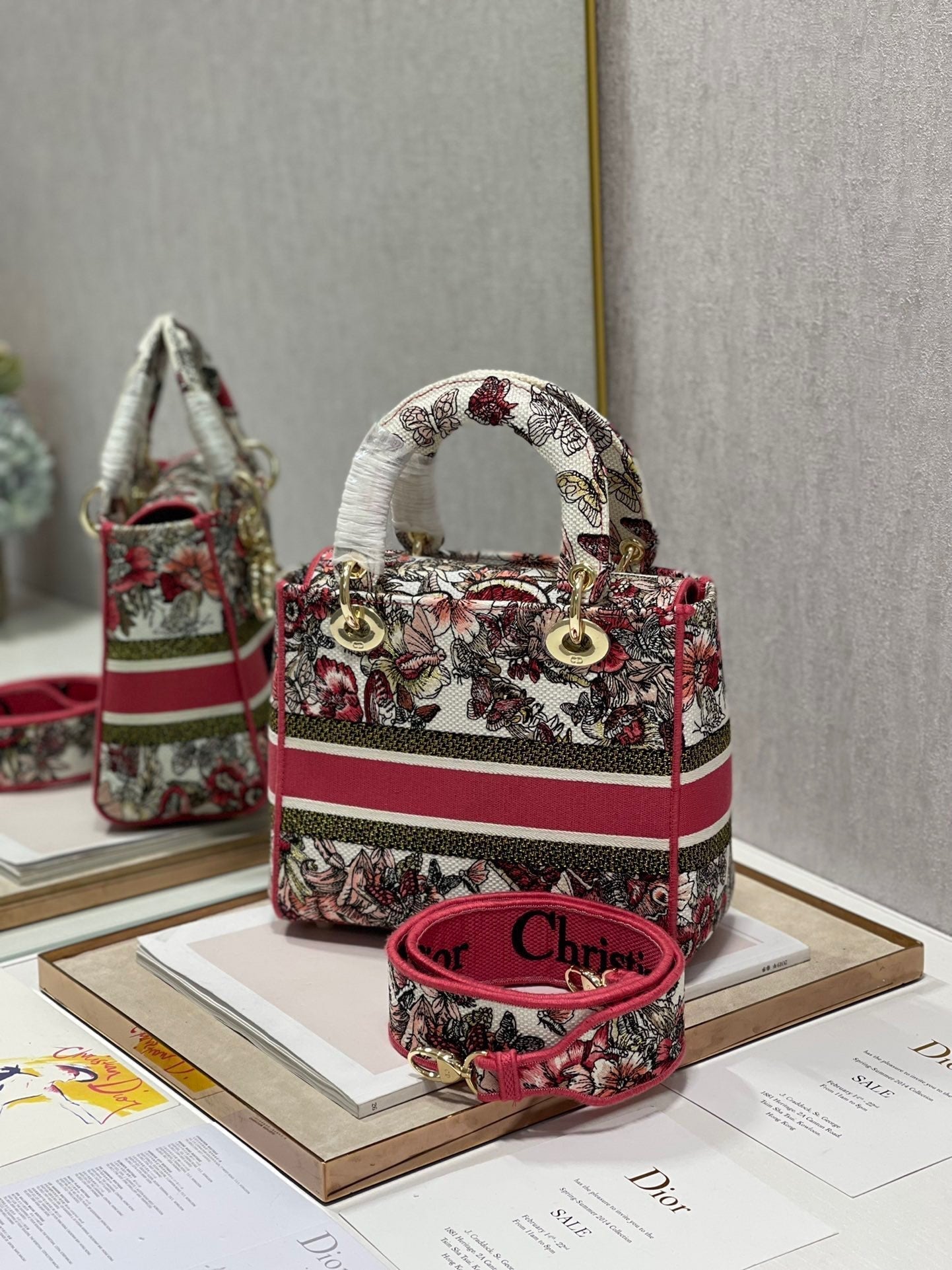 CD Colorful Butterfly 24 Lady Dior Bag Canvas 336709 mysite