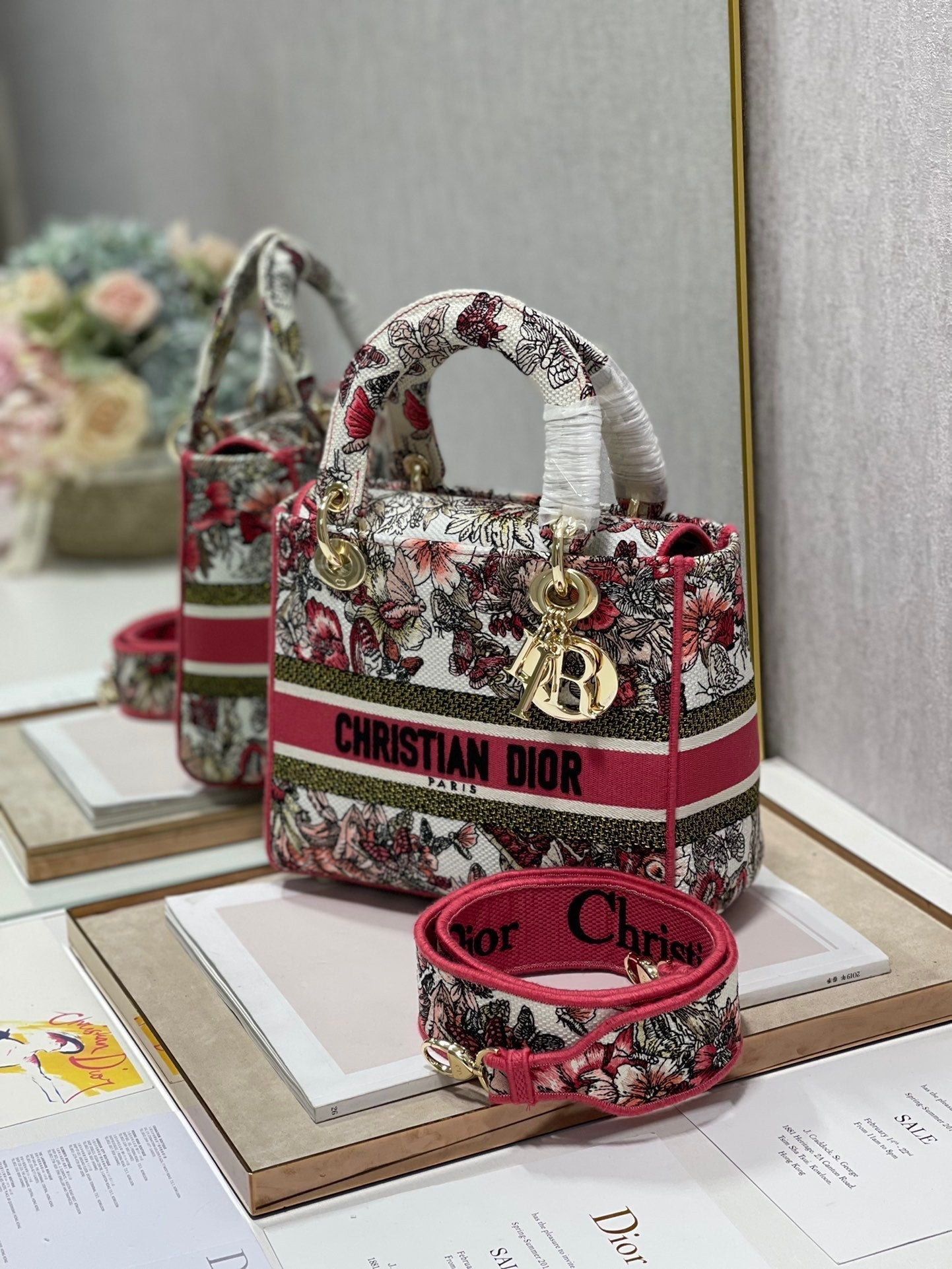 CD Colorful Butterfly 24 Lady Dior Bag Canvas 336709 mysite