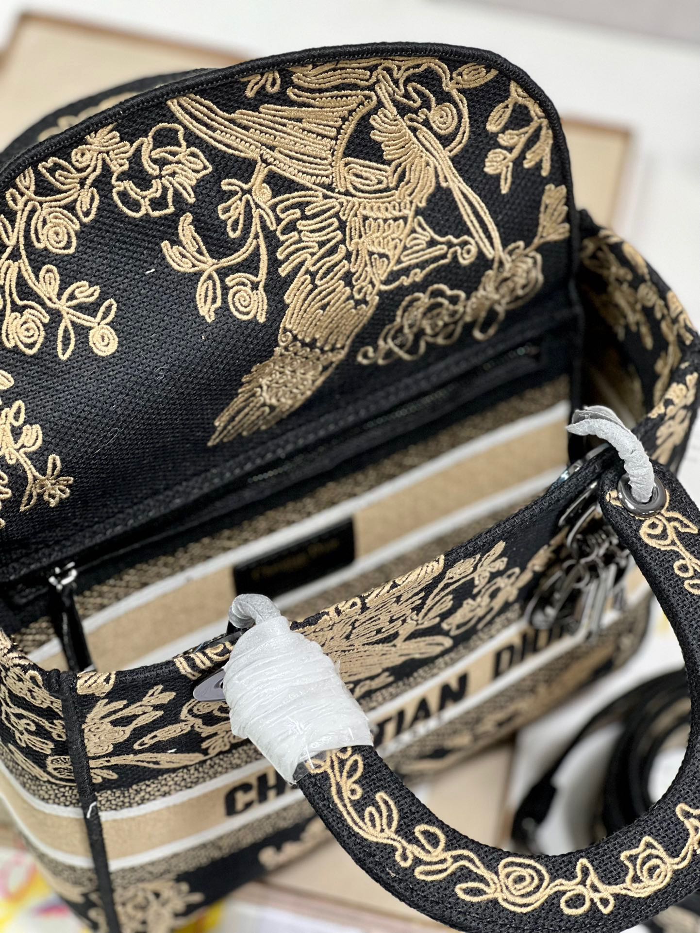 CD Black Phoenix 24 Lady Dior Bag Canvas 336712 mysite
