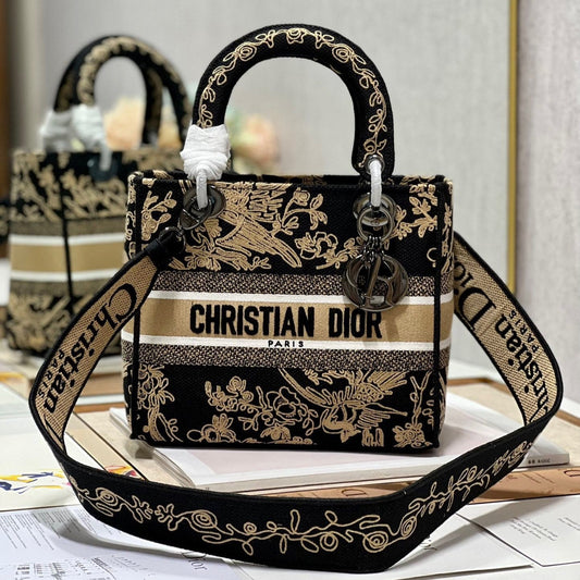 CD Black Phoenix 24 Lady Dior Bag Canvas 336712 mysite