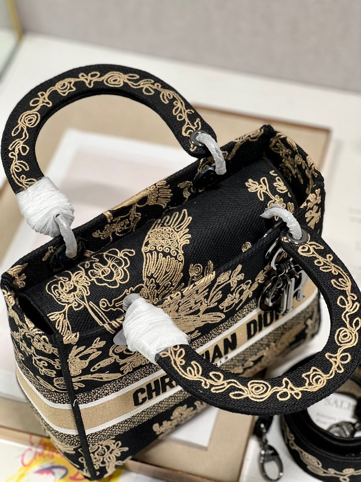 CD Black Phoenix 24 Lady Dior Bag Canvas 336712 mysite