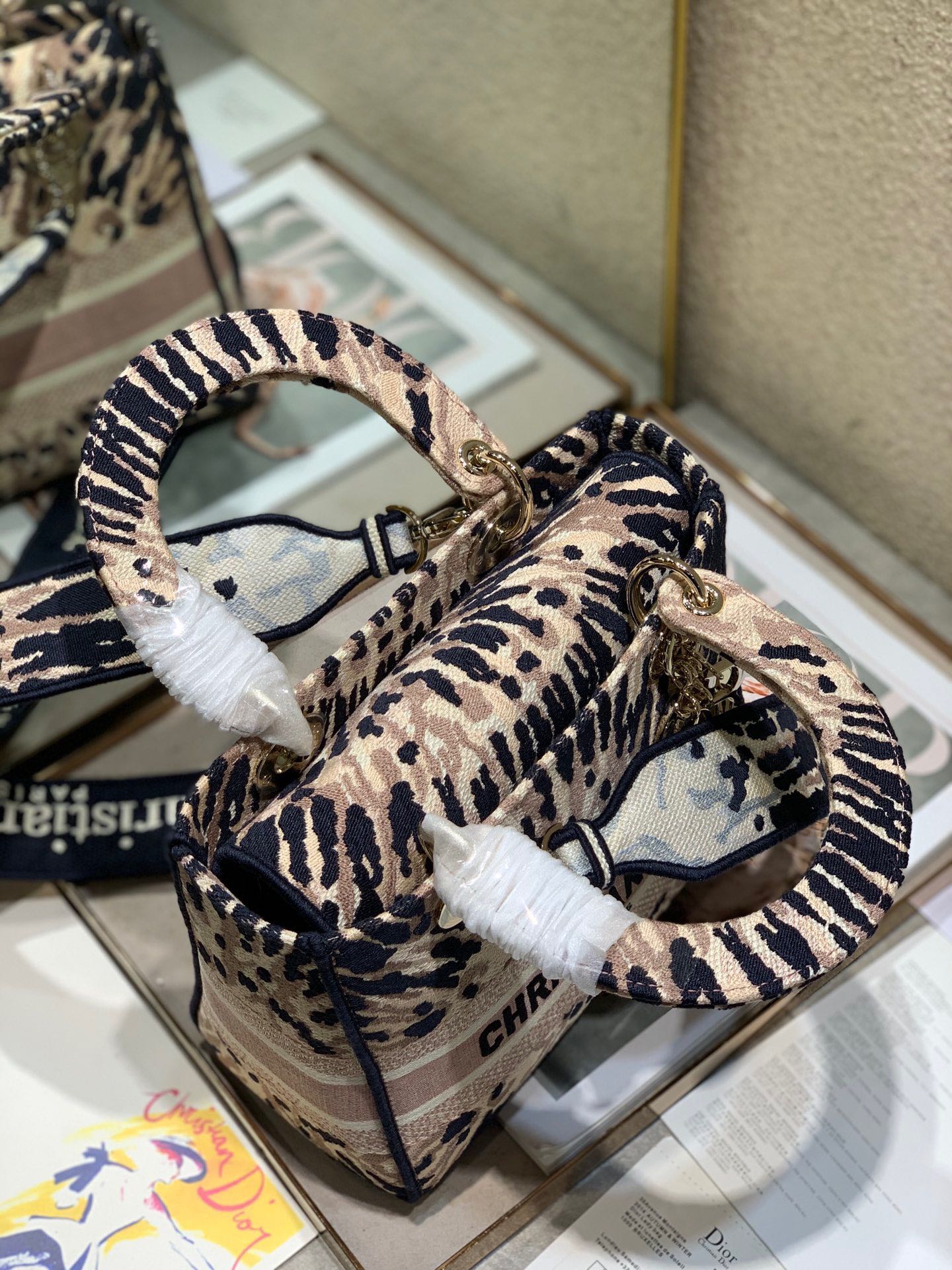 CD Fireworks Pink 24 Lady Dior Bag Canvas 336730 mysite