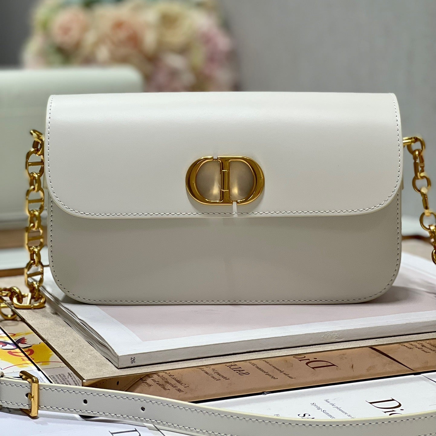 CD Montaigne Avenue Bag White Calfskin 336842 mysite