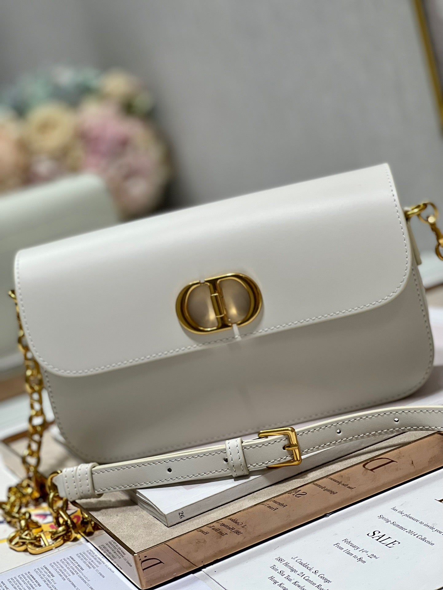 CD Montaigne Avenue Bag White Calfskin 336842 mysite