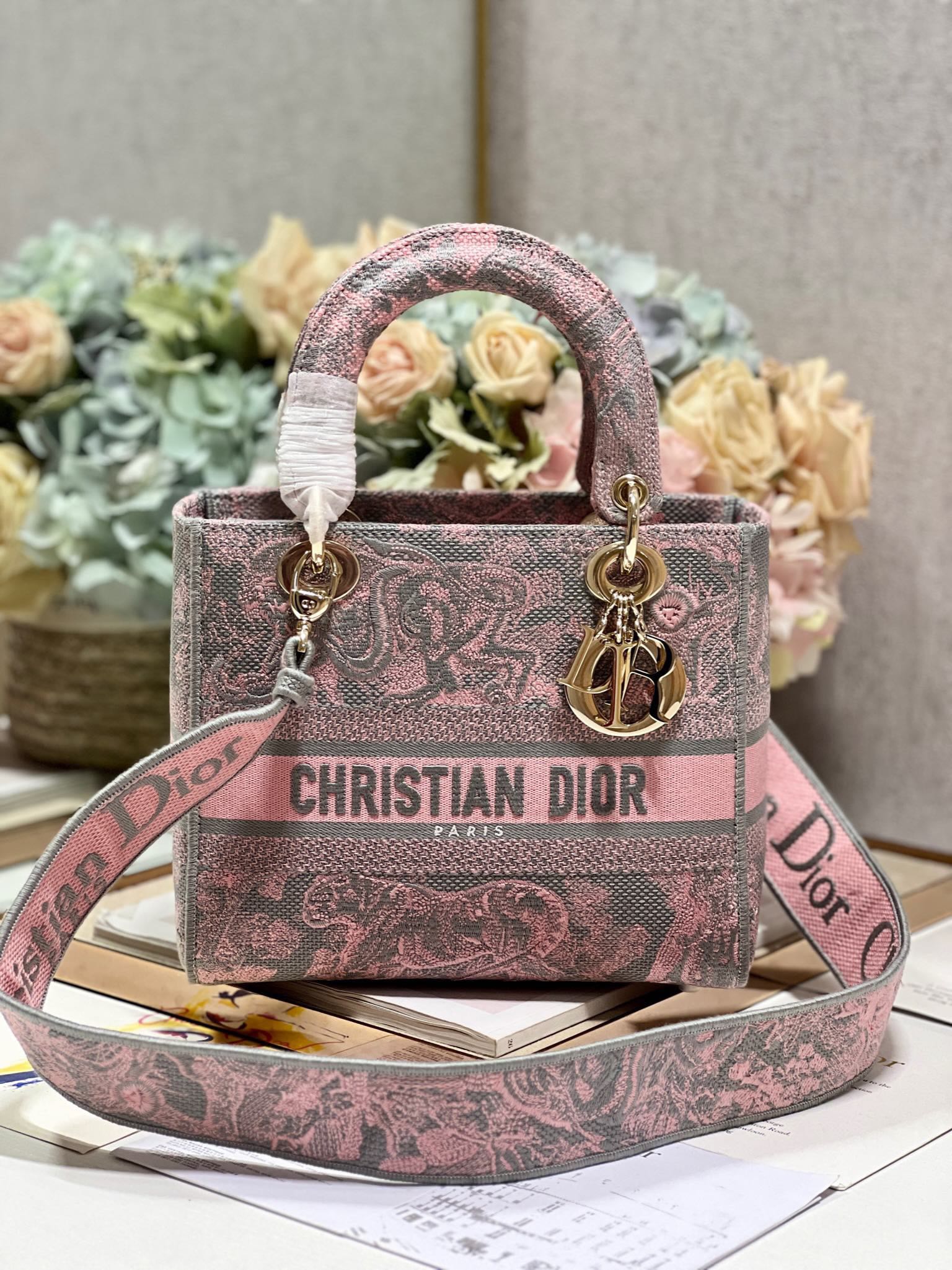 CD New Foundation Tiger 24 Lady Dior Bag Canvas 336733 mysite