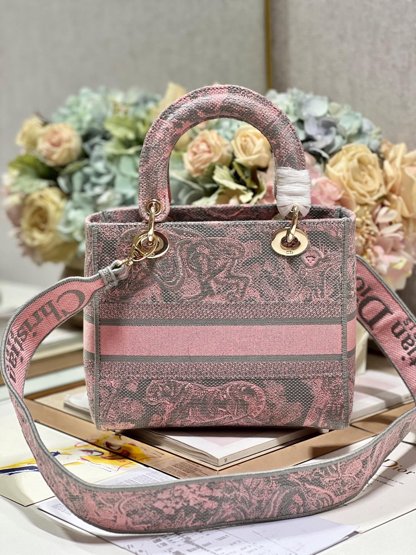 CD New Foundation Tiger 24 Lady Dior Bag Canvas 336733 mysite