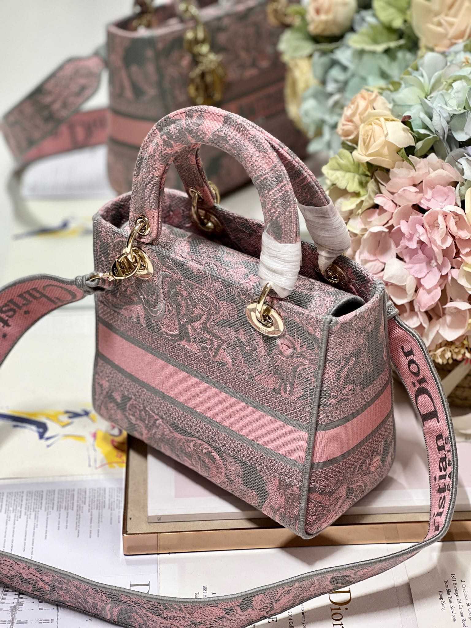 CD New Foundation Tiger 24 Lady Dior Bag Canvas 336733 mysite