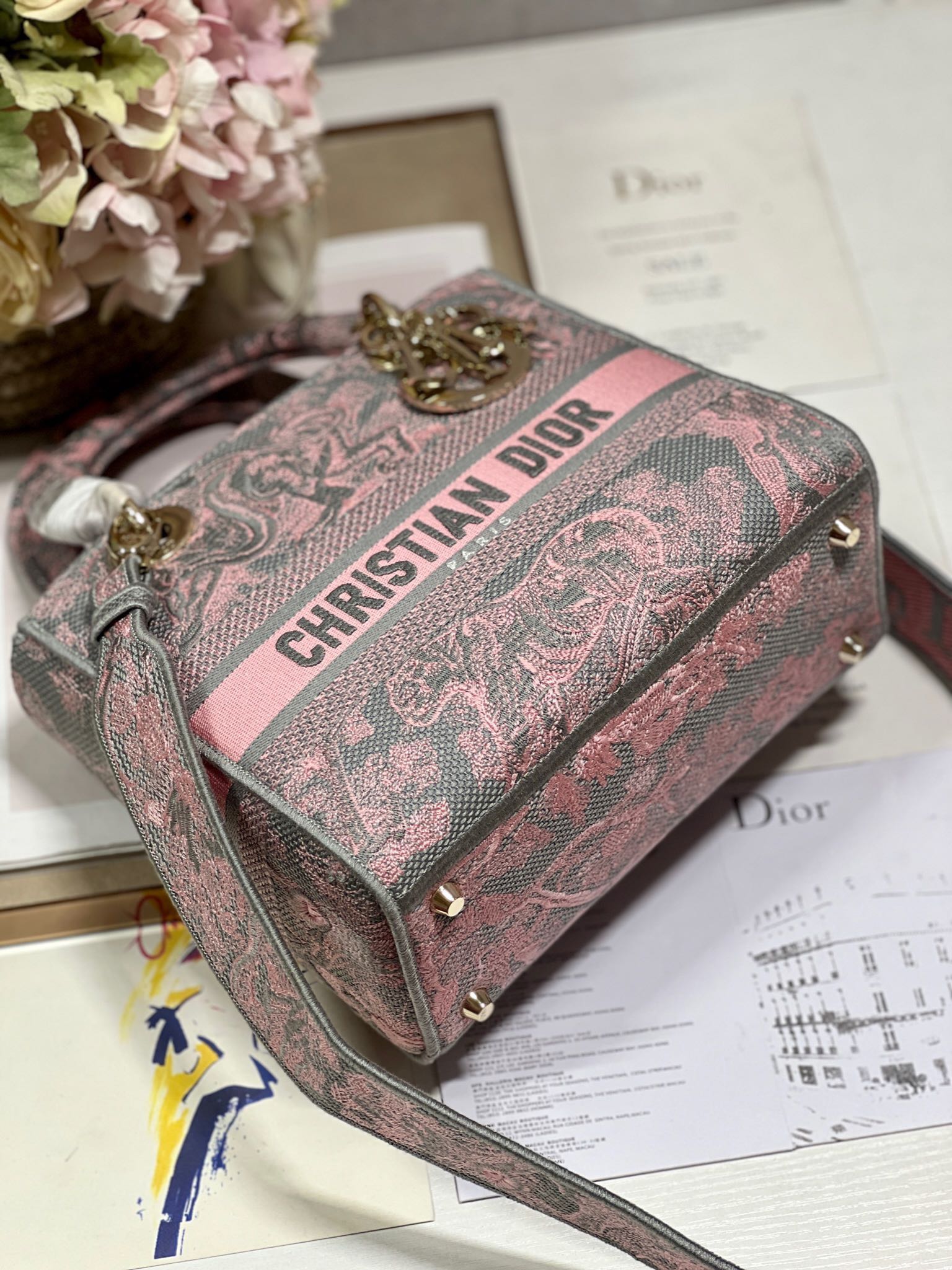 CD New Foundation Tiger 24 Lady Dior Bag Canvas 336733 mysite