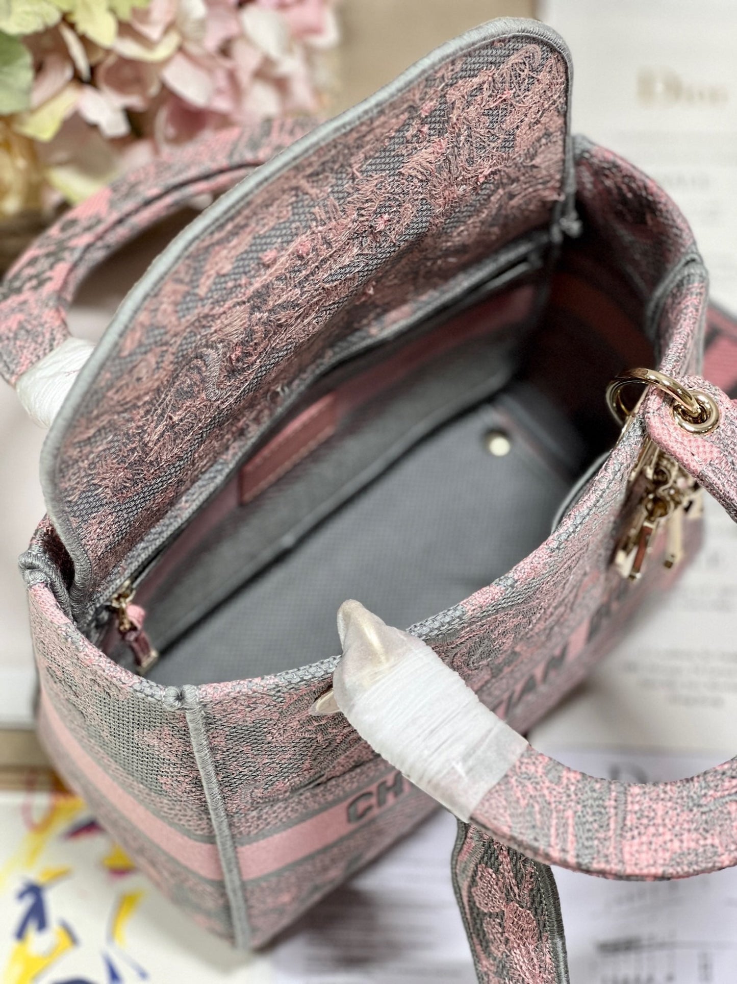 CD New Foundation Tiger 24 Lady Dior Bag Canvas 336733 mysite