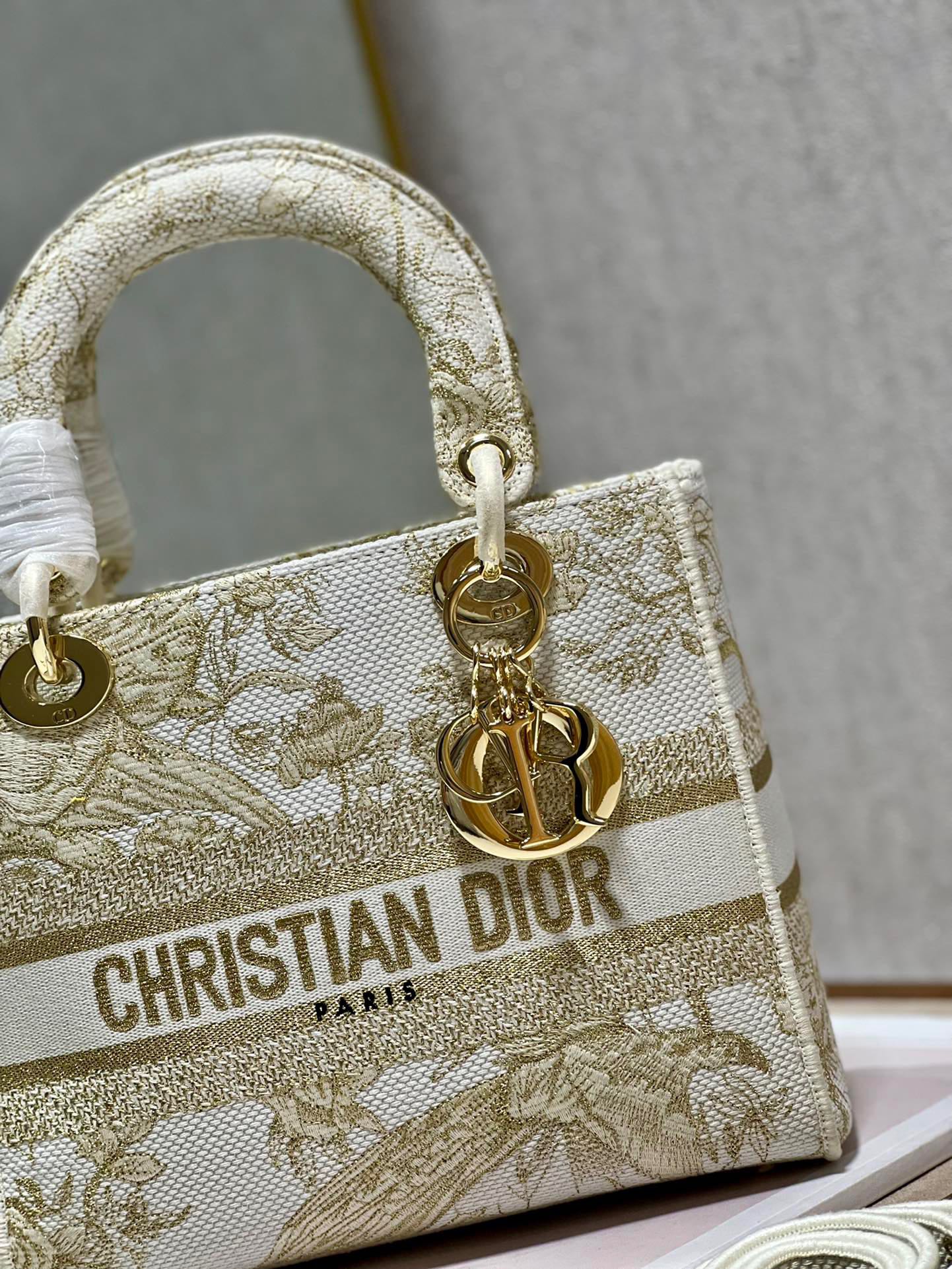 CD Golden Magpie 24 Lady Dior Bag Canvas 336736 mysite