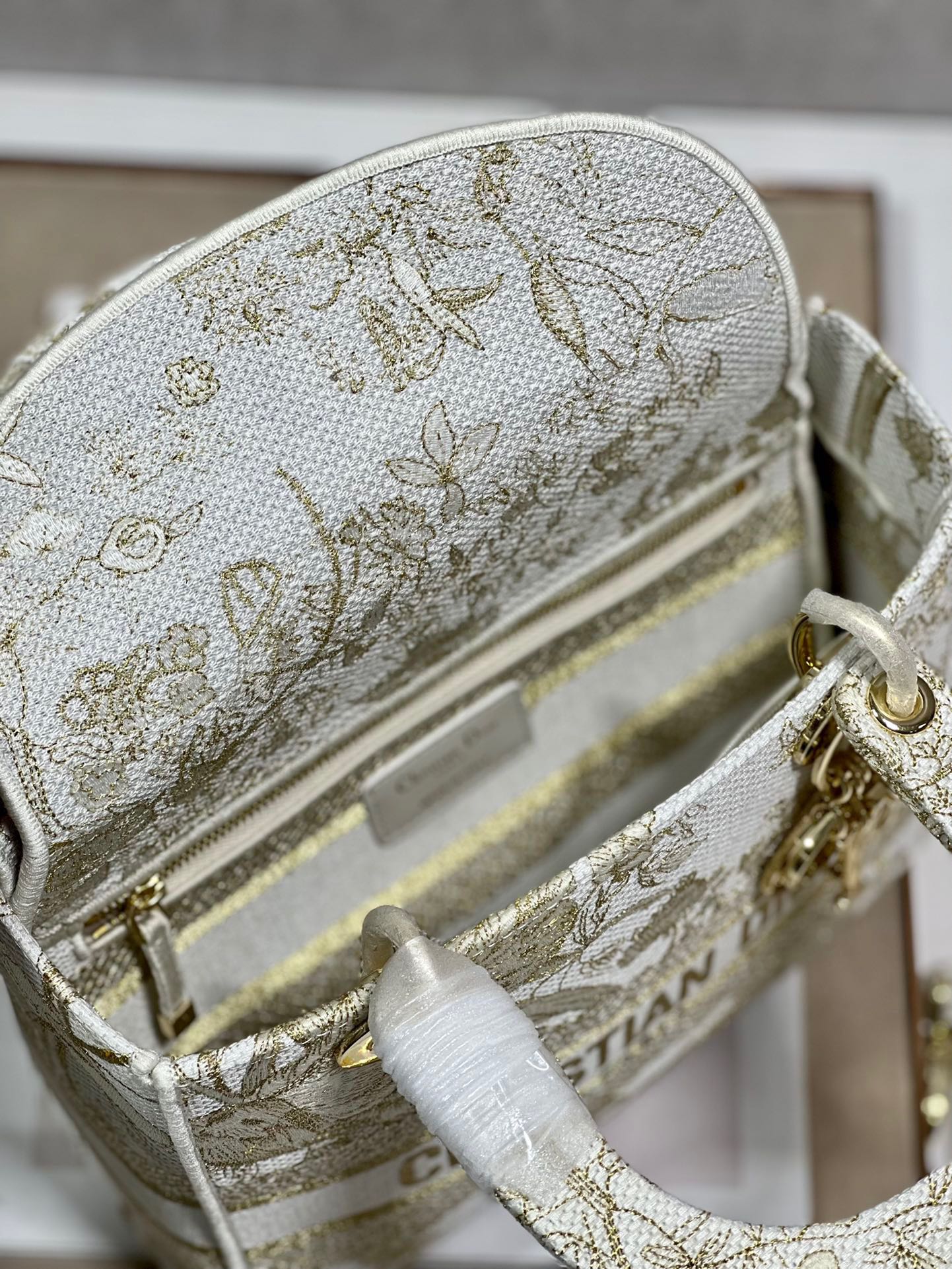 CD Golden Magpie 24 Lady Dior Bag Canvas 336736 mysite
