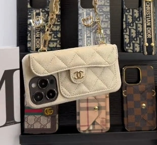 Luxury Wallet iPhone Case With Hand /Crossbody Chain mysite