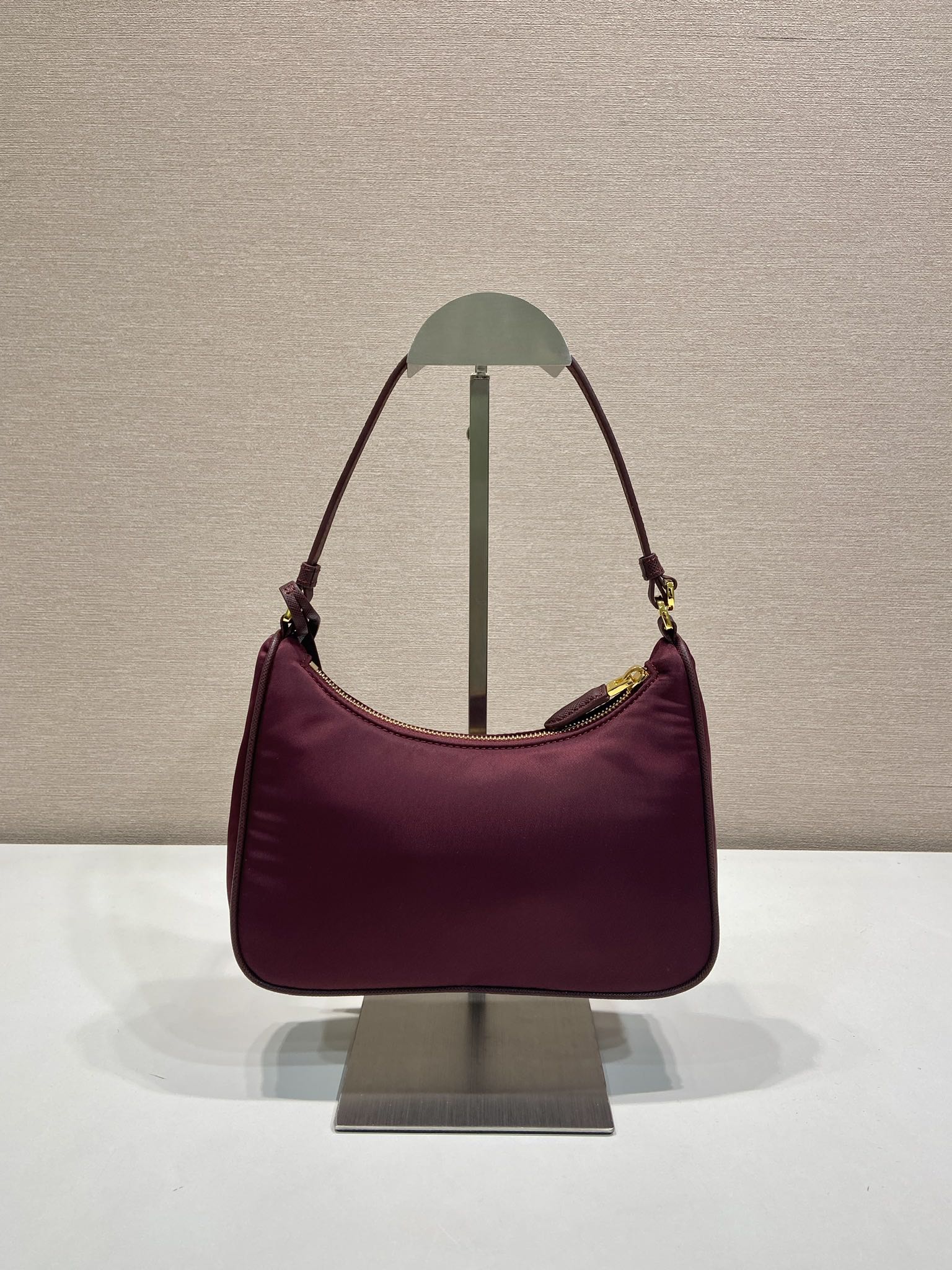 PRA Shoulder Bag 22 burgundy nylon fabric 280825 mysite