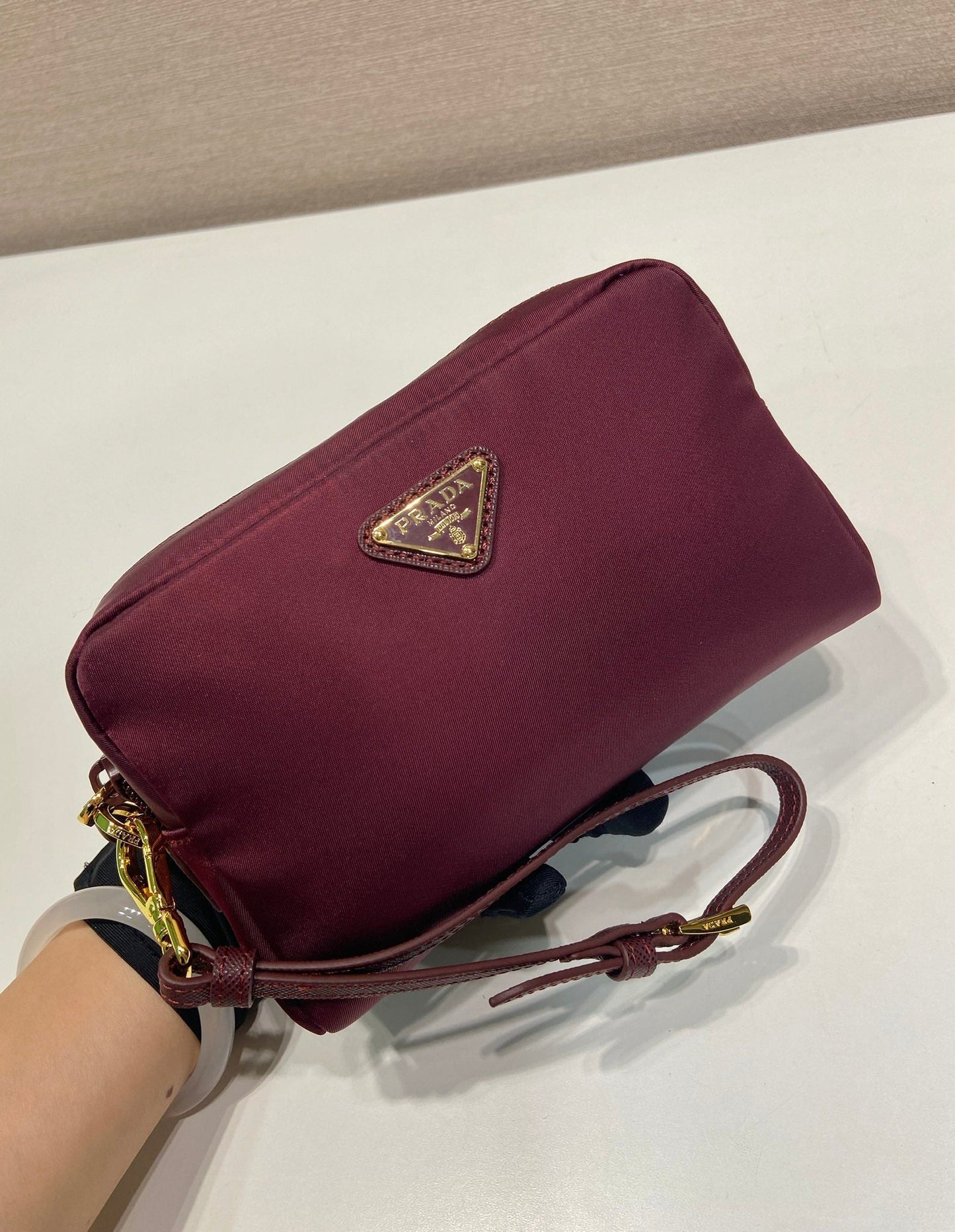 PRA clutch large 17 burgundy nylon fabric mysite